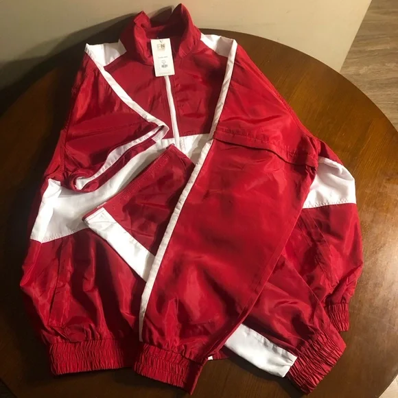 NWT Fashion Nova Brooklyn Track Set - Red/White XXL - Picture 3 of 14